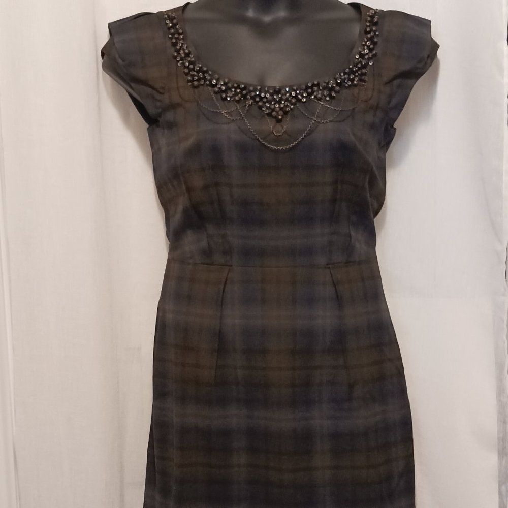 Antonio Melani Women plaid  work dress size 6